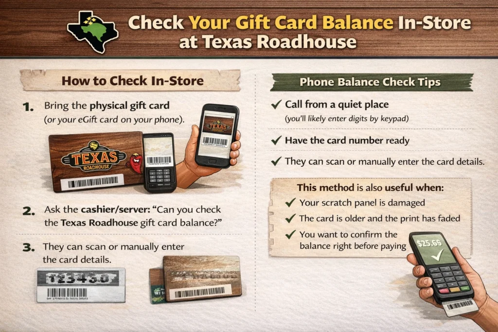 Check your gift card balance in-store
